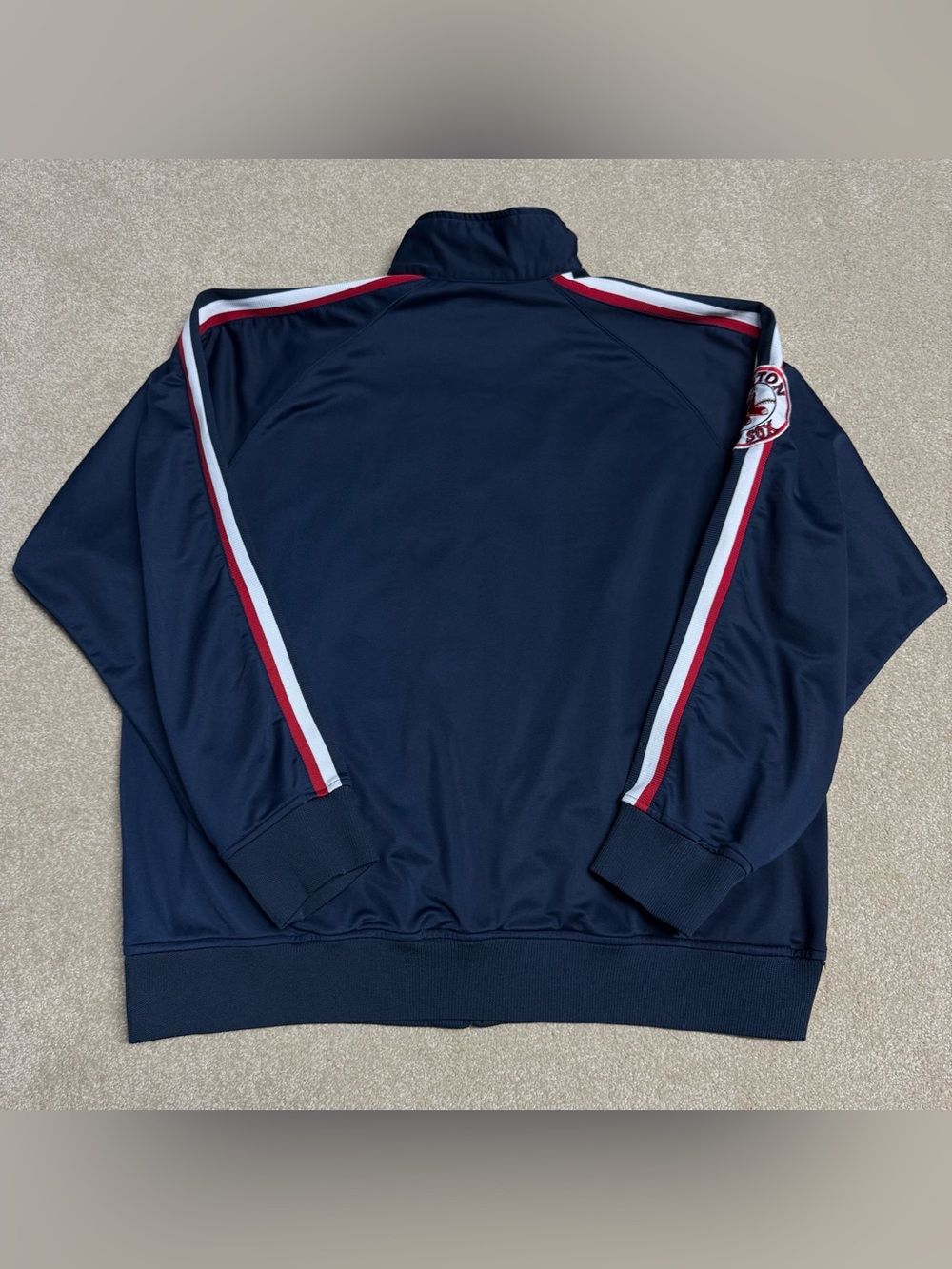 Boston Red Sox Full Zip Sweatshirt Mens 2XL Blue Warm Up Jacket MLB Baseball - Picture 6 of 9